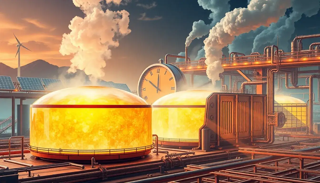 What are the main challenges associated with using molten salts for thermal energy storage