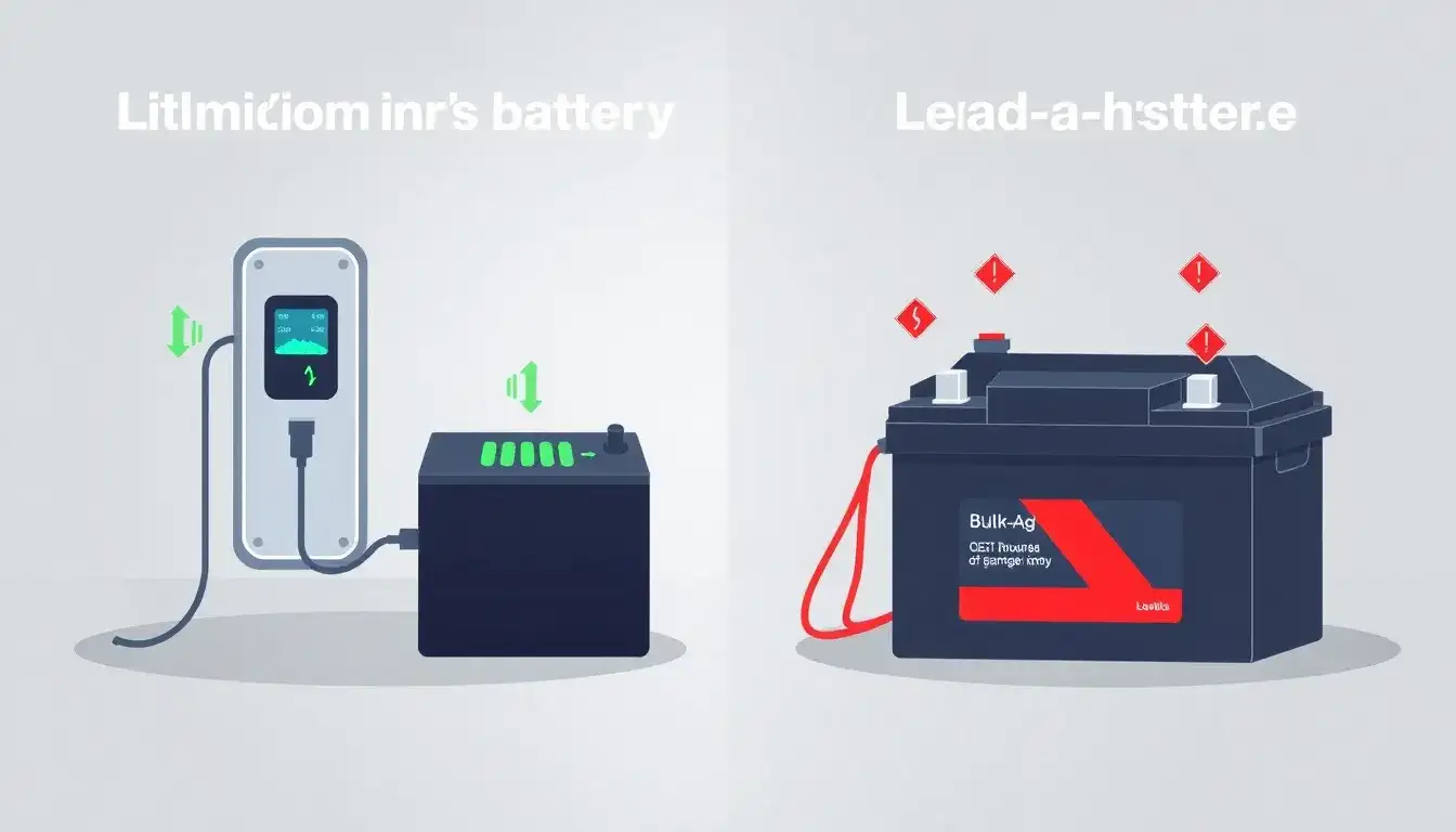 How often should lithium-ion batteries be charged compared to lead-acid batteries