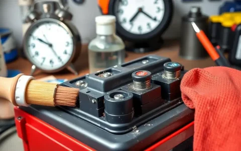How often should I clean my lithium-ion battery terminals