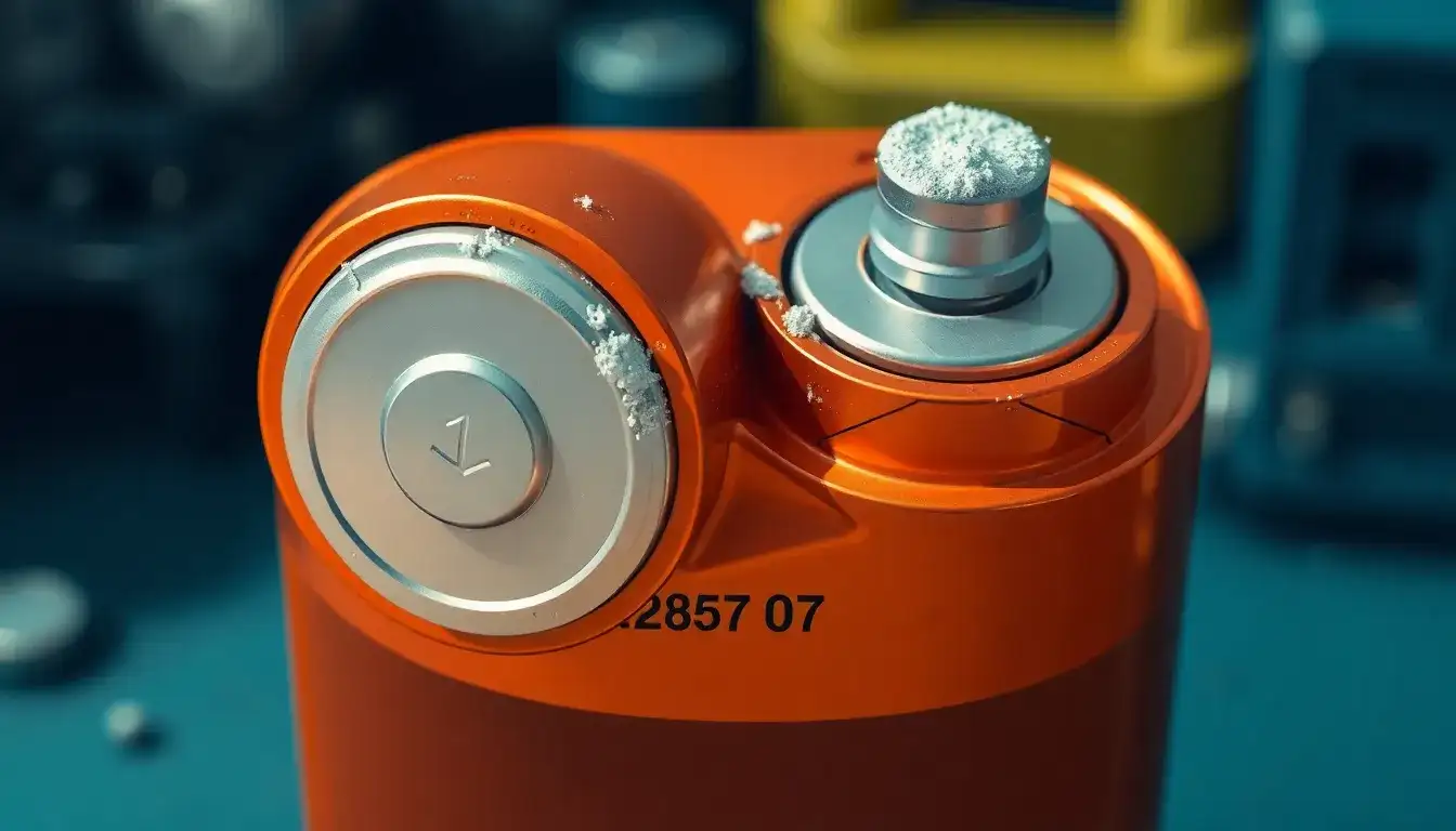 What are the signs that my lithium-ion battery terminals need cleaning