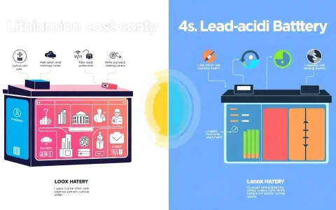 How does the cost of lithium-ion batteries compare to lead-acid batteries over their lifetimes