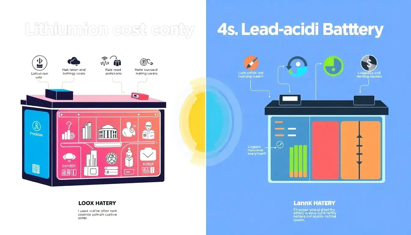 How does the cost of lithium-ion batteries compare to lead-acid batteries over their lifetimes