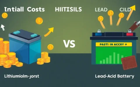 What are the initial costs of lithium-ion batteries versus lead-acid batteries