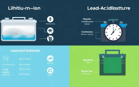 What are the main differences in maintenance requirements between lithium-ion and lead-acid batteries