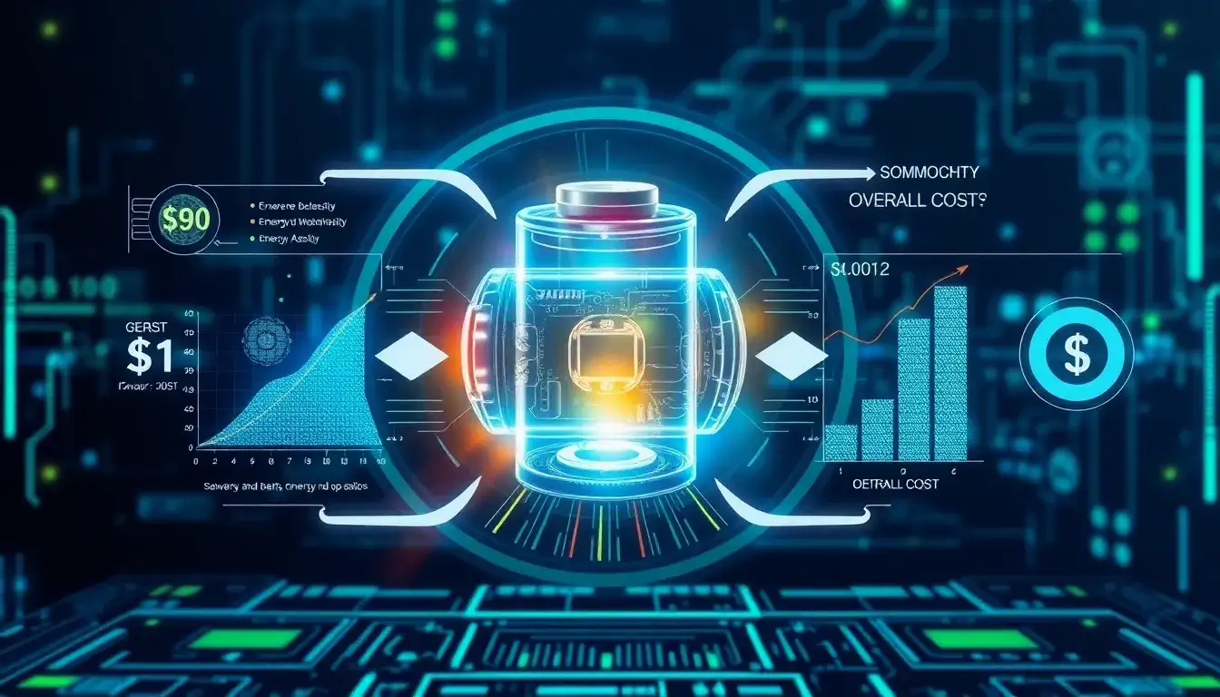How does the energy intensity of lithium-ion batteries affect their overall cost