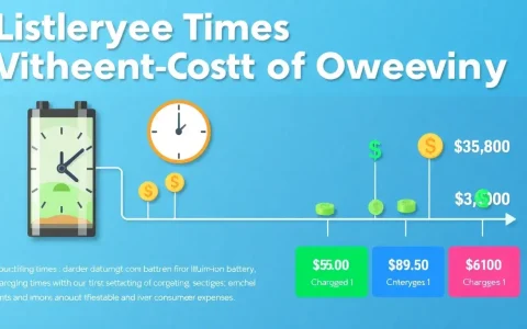 How do the charging times of lithium-ion batteries affect their cost of ownership