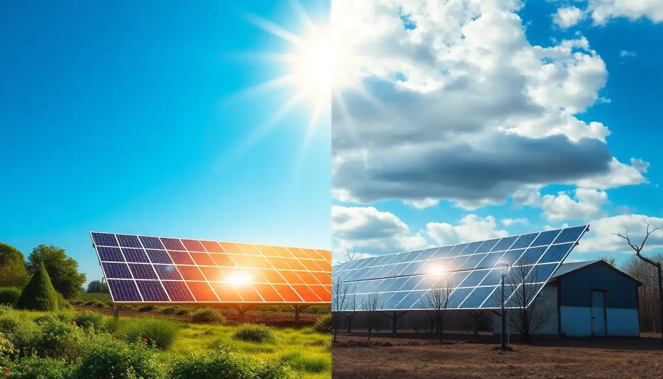 What role does sunlight availability play in the effectiveness of solar panels