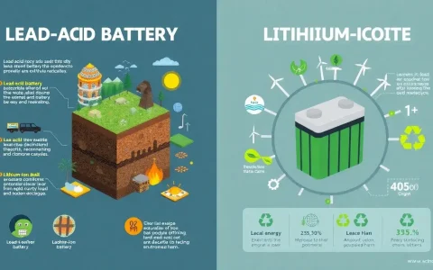 What are the environmental impacts of using lead-acid batteries versus lithium-ion batteries