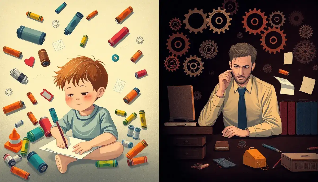 How does lead exposure from batteries affect children differently than adults