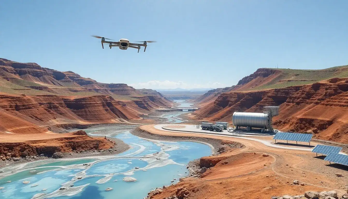 What technologies are being developed to reduce water usage in lithium mining