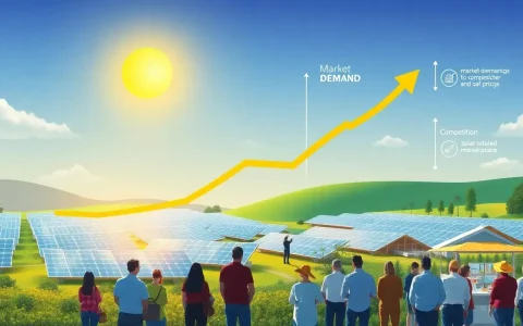 How do market demand and competition affect the pricing of solar installations