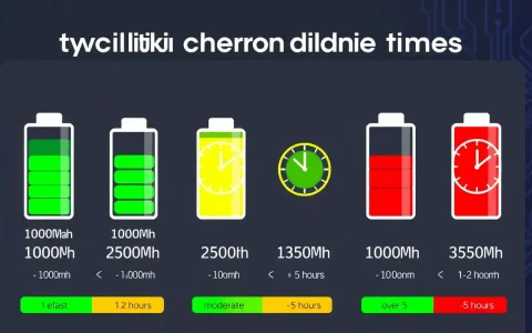 What are the typical charging times for different capacities of lithium-ion batteries