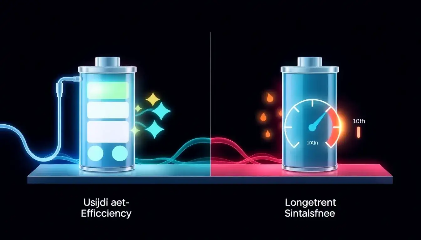 How does the charging efficiency of lithium-ion batteries affect their overall lifespan