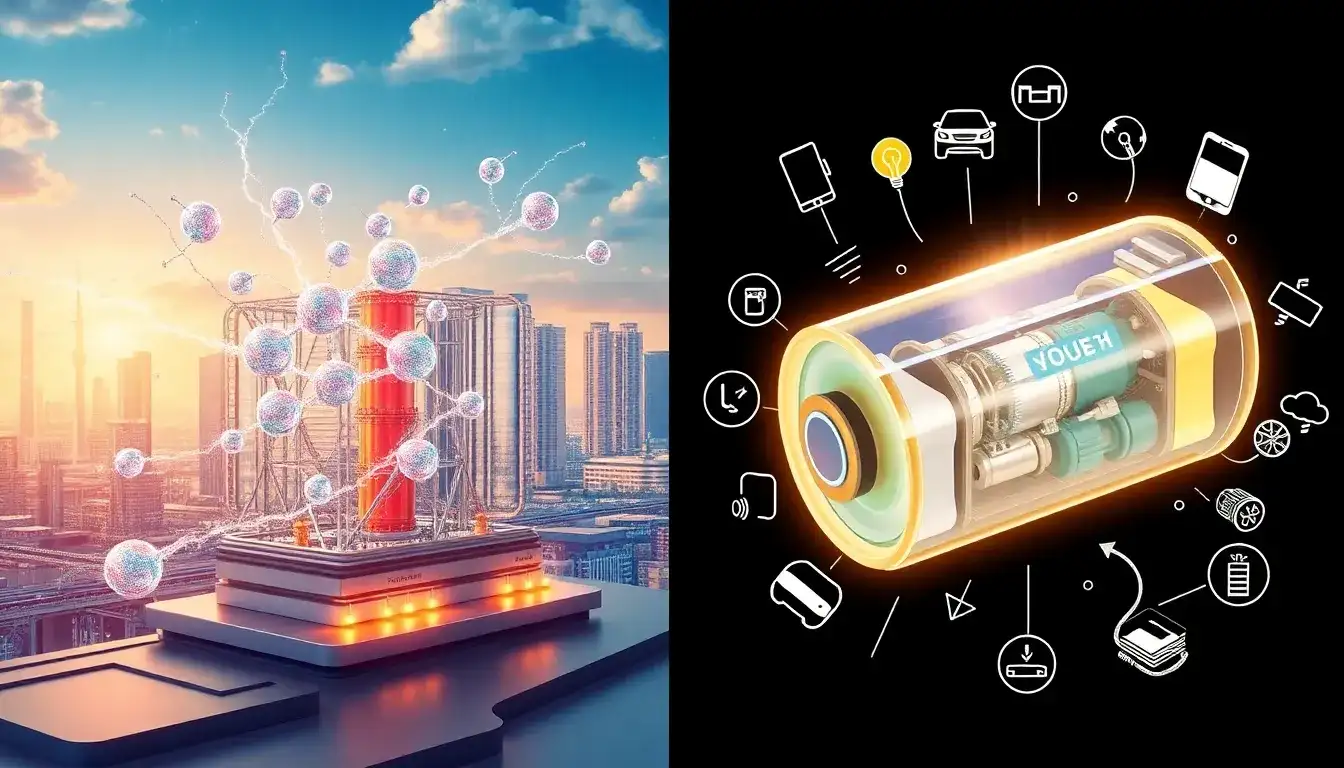 How does the energy density of hydrogen compare to that of lithium-ion batteries