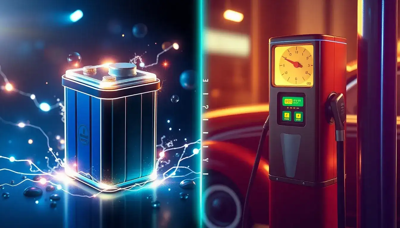 How does the energy density of lithium-ion batteries compare to gasoline