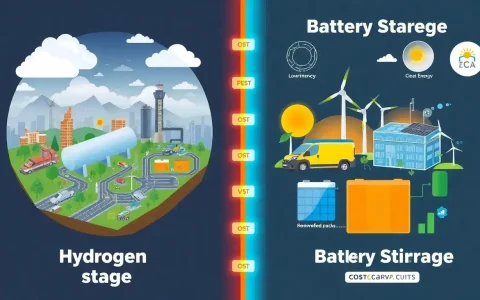 How does the cost of hydrogen storage compare to battery storage