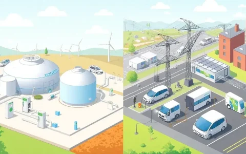 How does the infrastructure required for hydrogen fuel cells differ from that for electric batteries