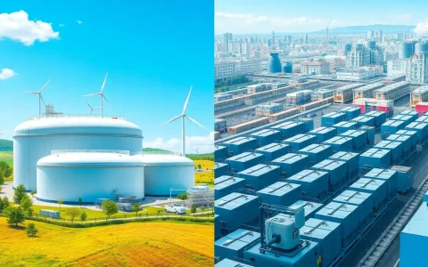 What are the environmental impacts of hydrogen storage systems versus battery storage systems