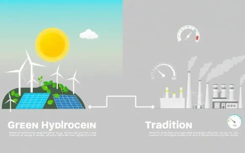 How does green hydrogen production compare to traditional methods in terms of efficiency and cost