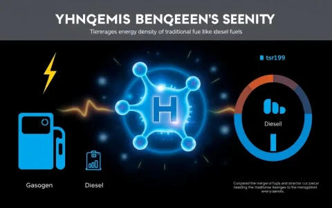 How does hydrogen's energy density compare to traditional fuels like gasoline and diesel