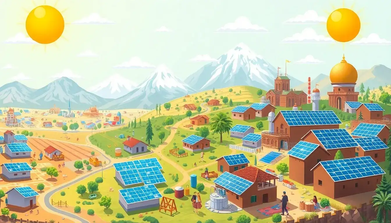 What factors influence the value added by solar panels in various regions