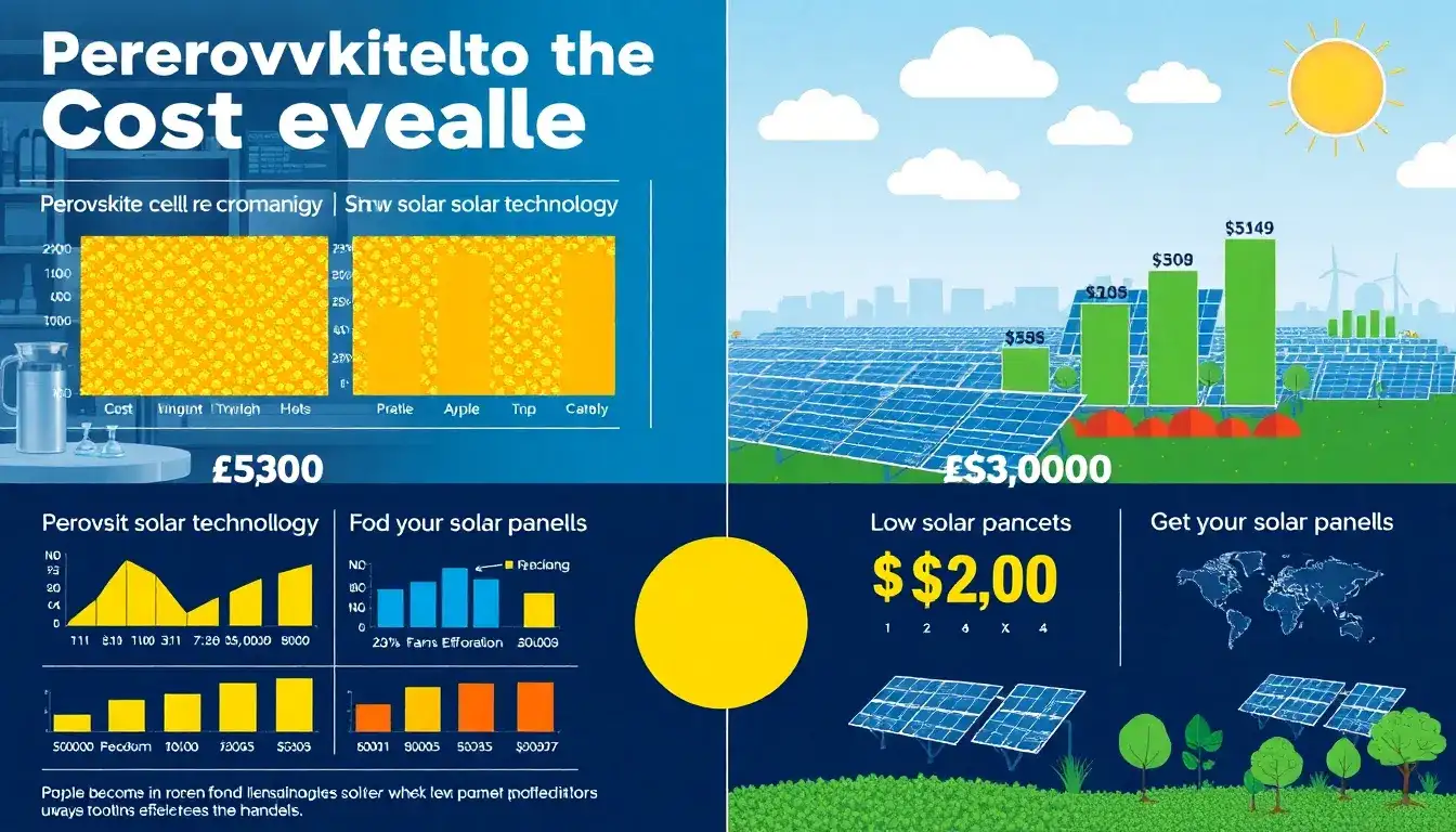 How does the cost of perovskite solar cells compare to other solar technologies