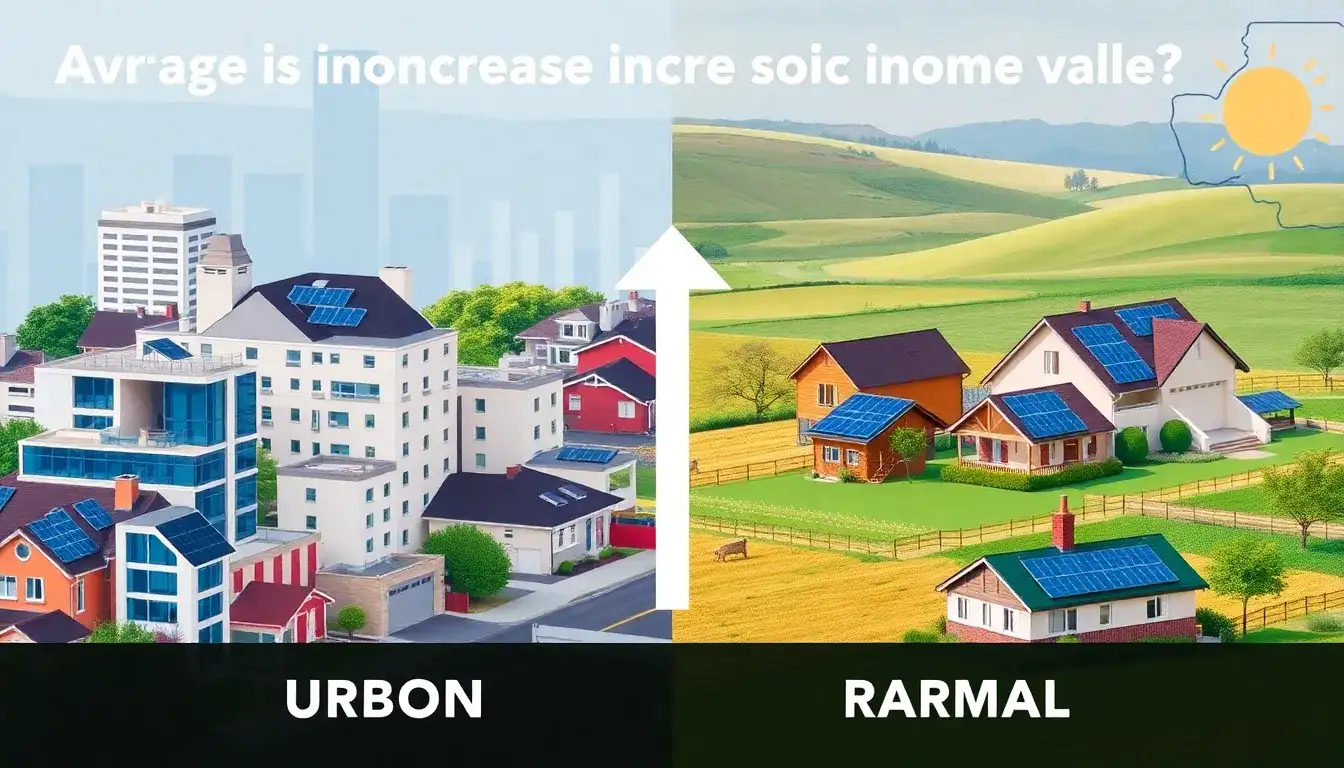 What is the average increase in home value due to solar panels in urban versus rural areas