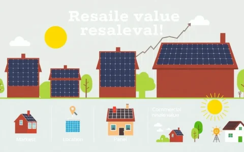 How does the size of the solar panel system influence its resale value