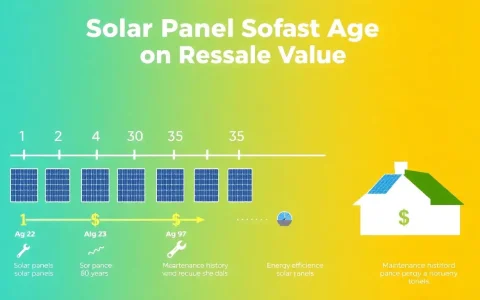 How does the age of the solar panel system affect its resale value