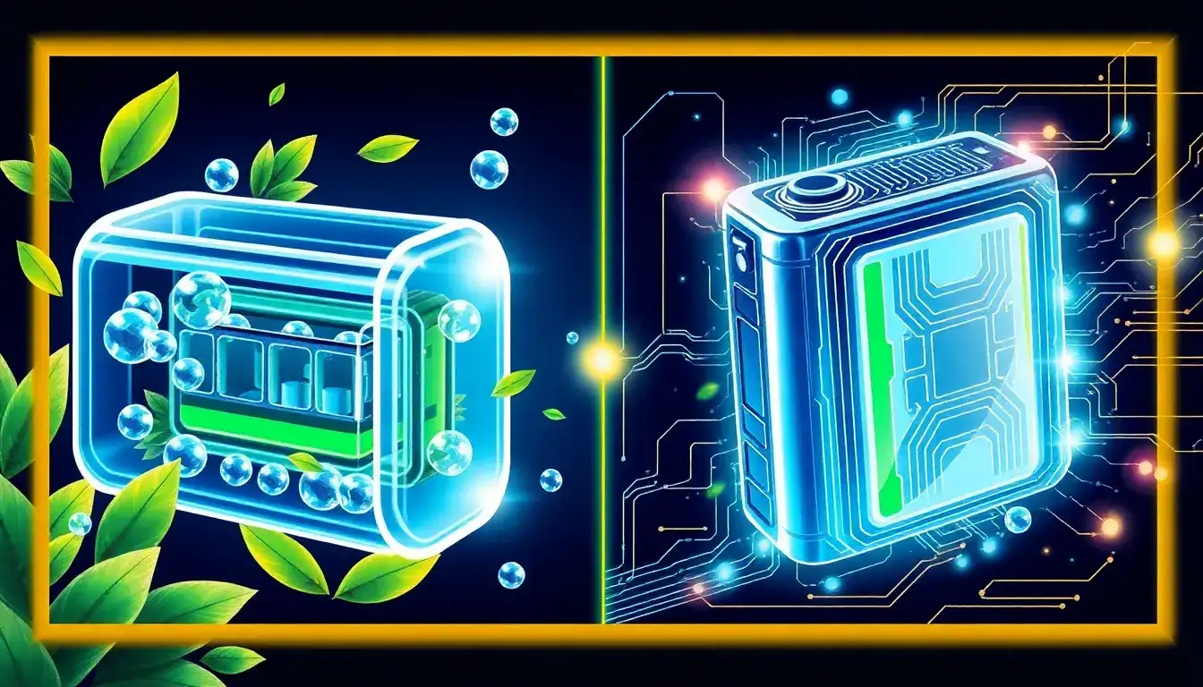 How does the energy density of green hydrogen compare to that of lithium-ion batteries