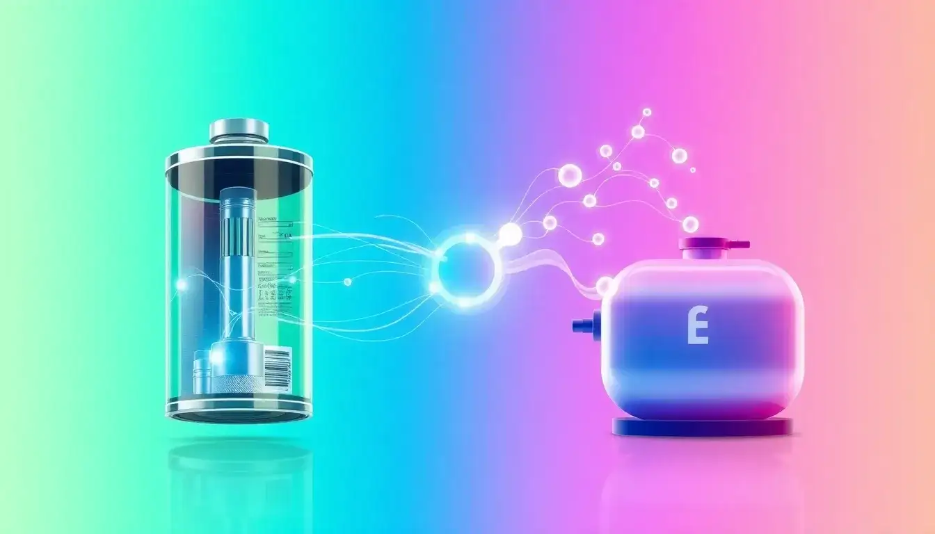 How does the energy density of lithium-ion batteries compare to that of hydrogen