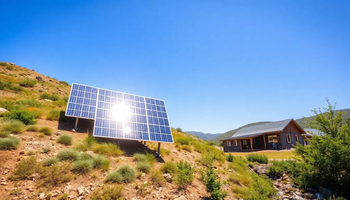What are the main advantages of using bifacial solar panels in off-grid systems