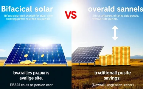How do bifacial solar panels compare to traditional monofacial panels in terms of overall cost savings