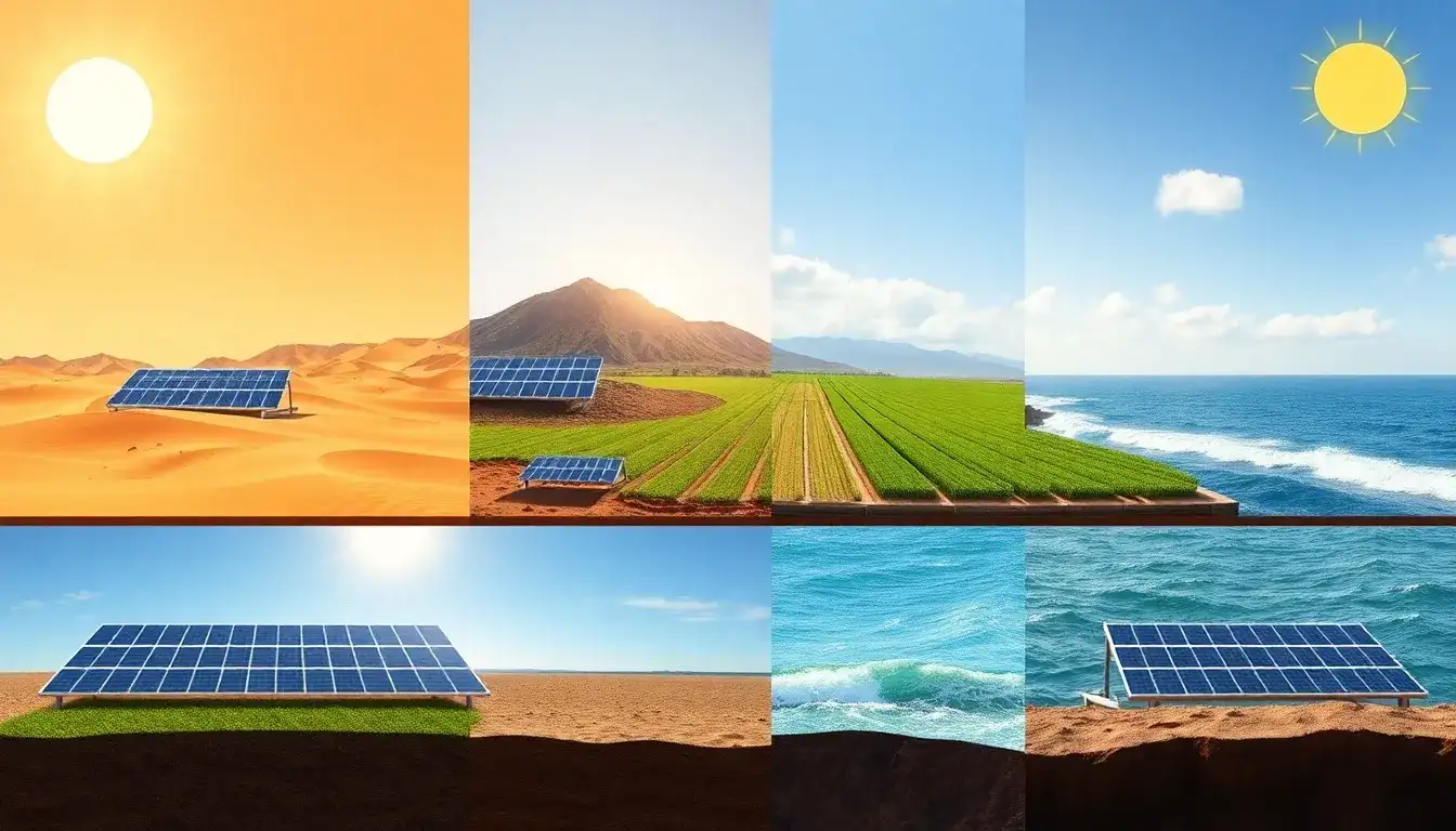 How do bifacial solar panels perform in different terrains