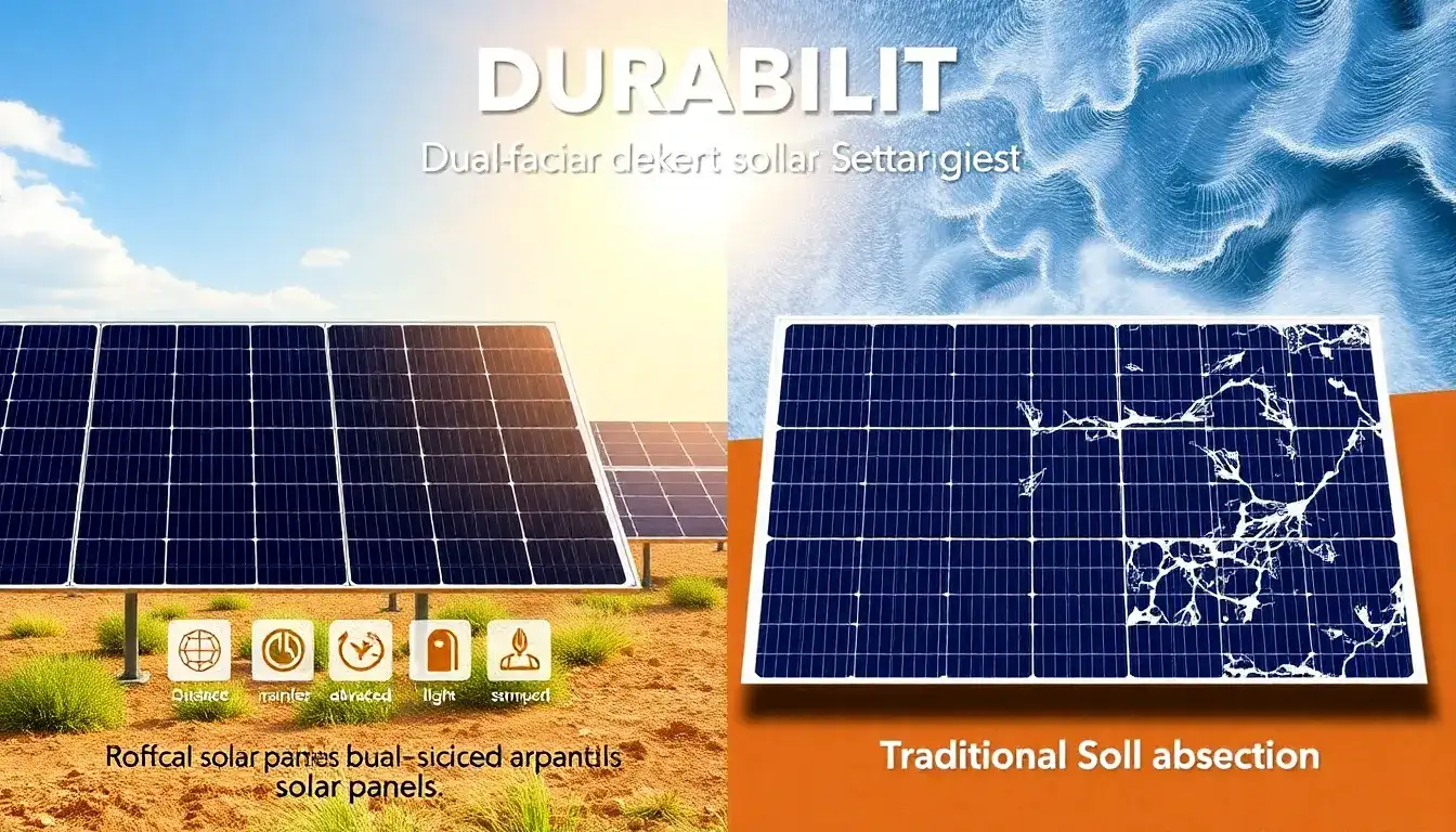 How does the durability of bifacial solar panels compare to traditional panels