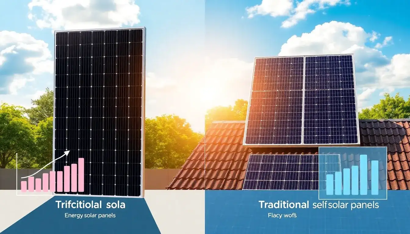 How do bifacial solar panels compare to traditional solar panels in terms of energy output