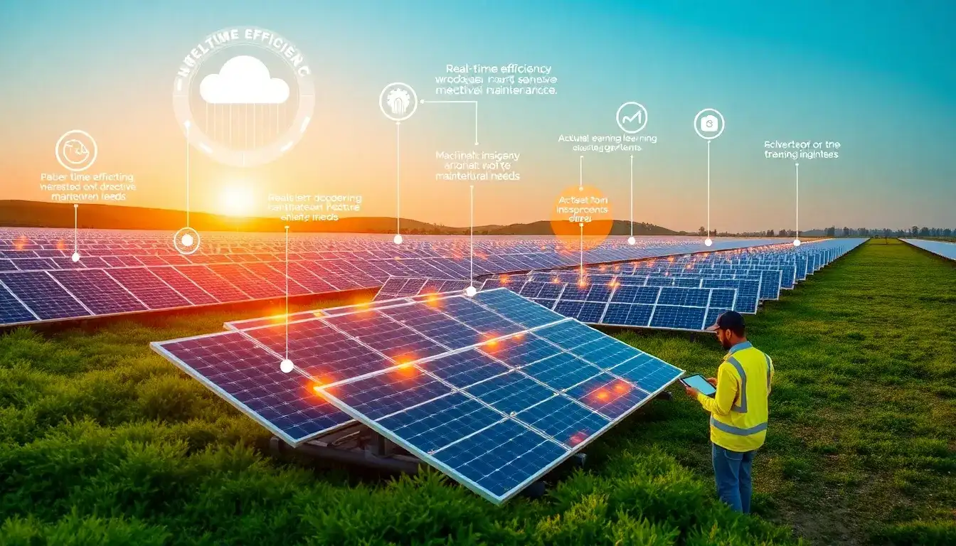 What are the main benefits of using IoT for predictive maintenance in solar panels