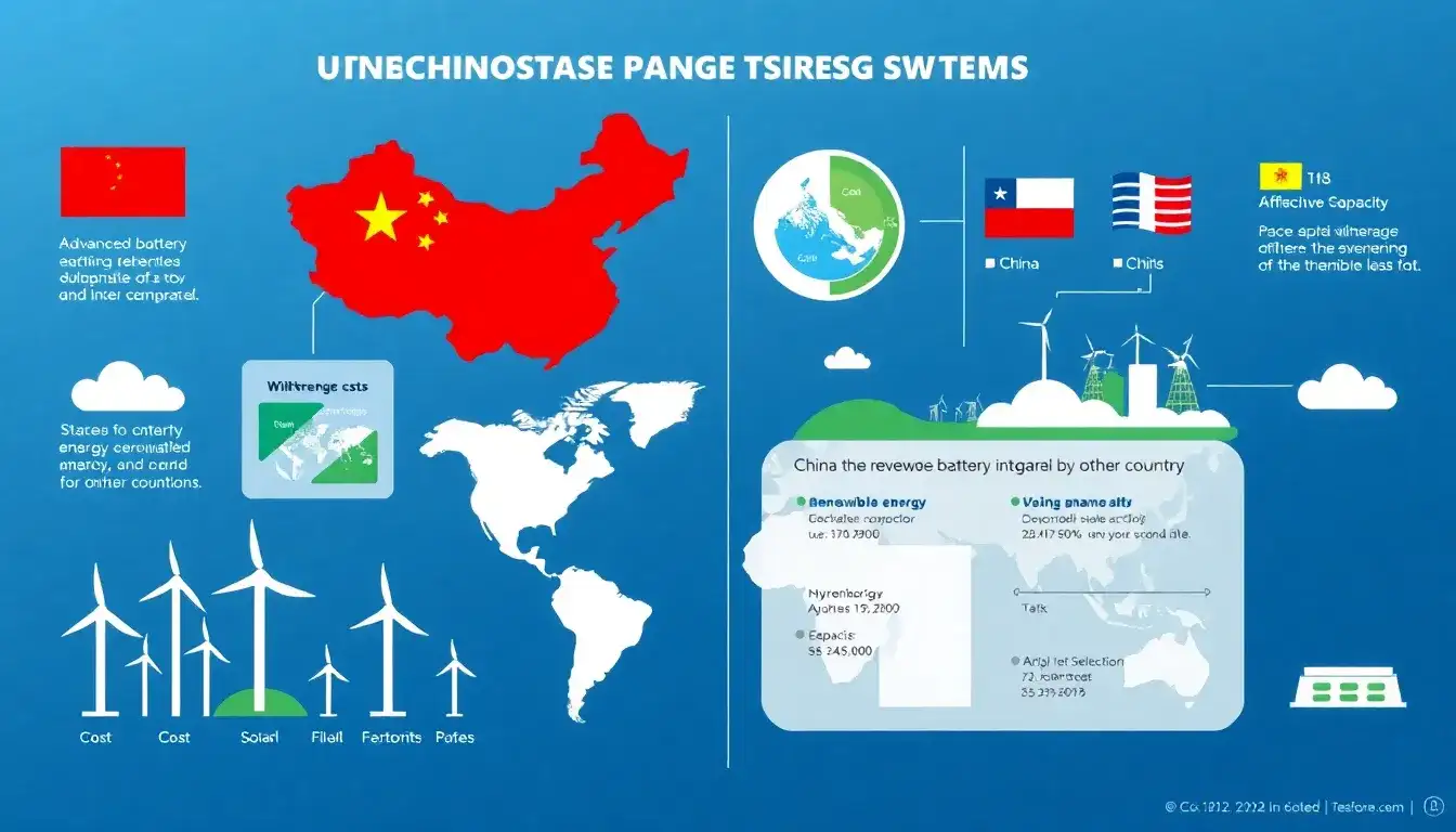 How does the cost of energy storage systems in China compare to other countries