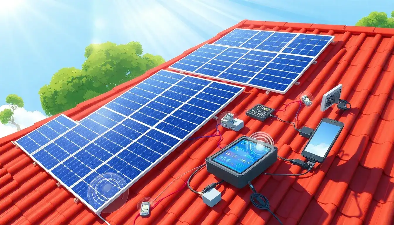 How do IoT sensors specifically monitor solar panels
