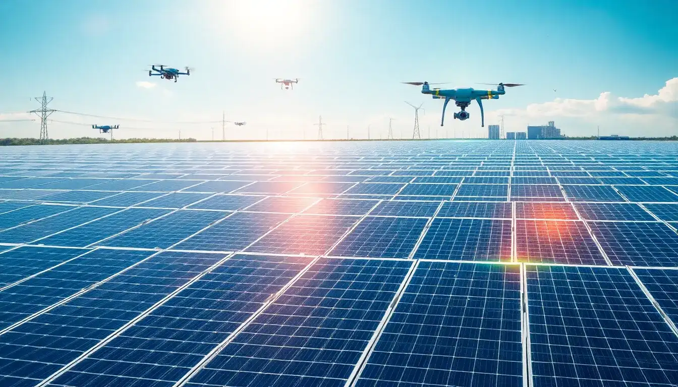 How does IoT technology detect early signs of damage in solar panels