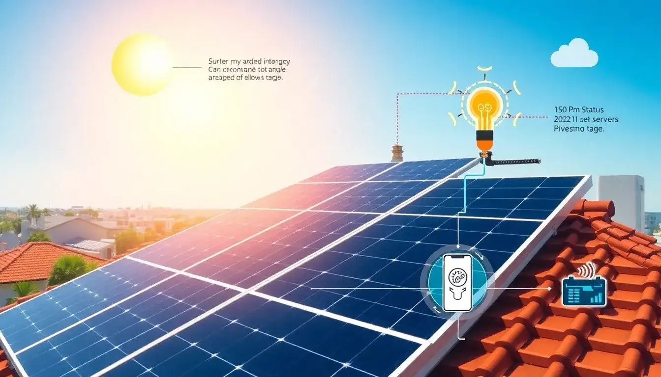 What specific parameters are monitored by IoT sensors in solar panel systems