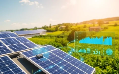 How does real-time data from IoT sensors improve the efficiency of solar panels