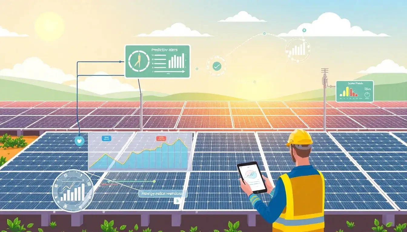 Are there any case studies showing the effectiveness of IoT predictive maintenance in solar panels
