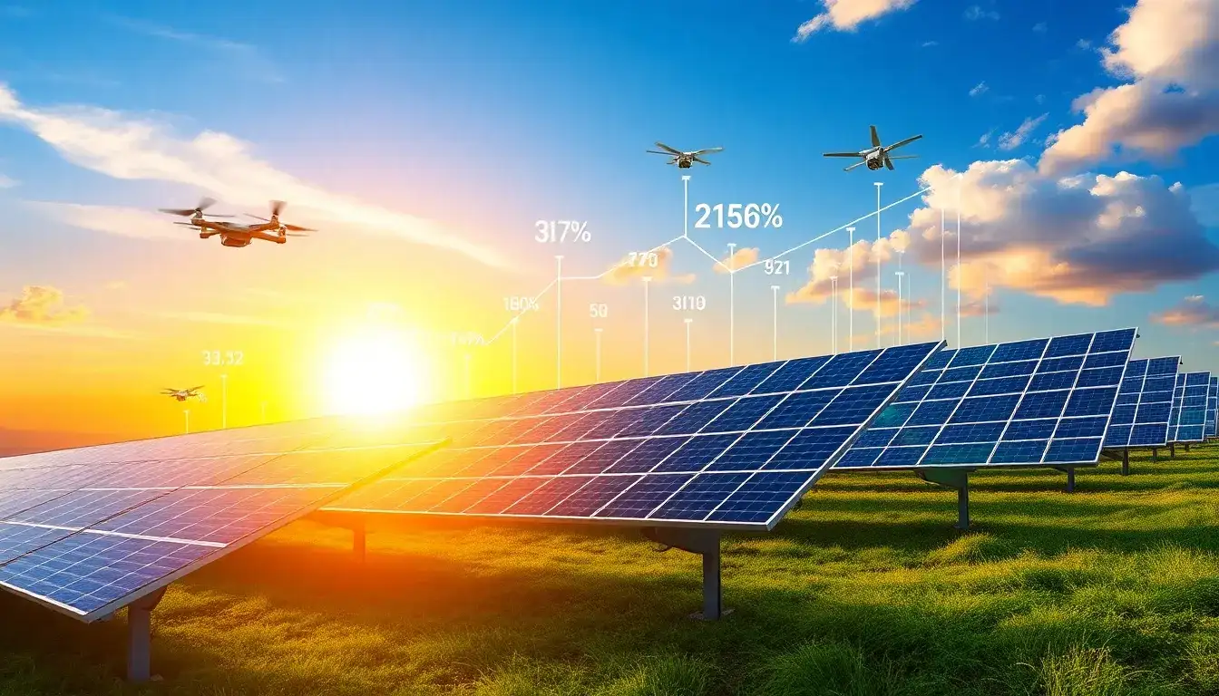 How does real-time data collection enhance the efficiency of solar panels