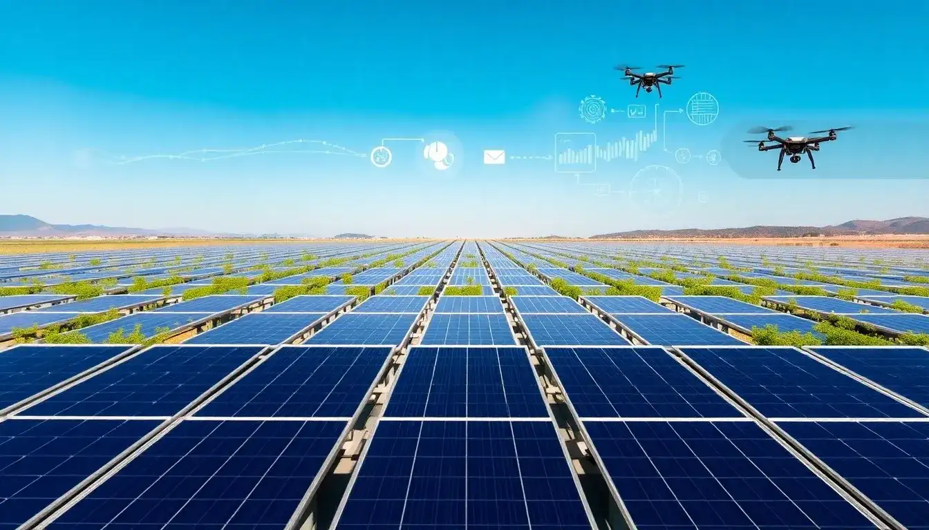 How does real-time data integration improve predictive maintenance for solar panels