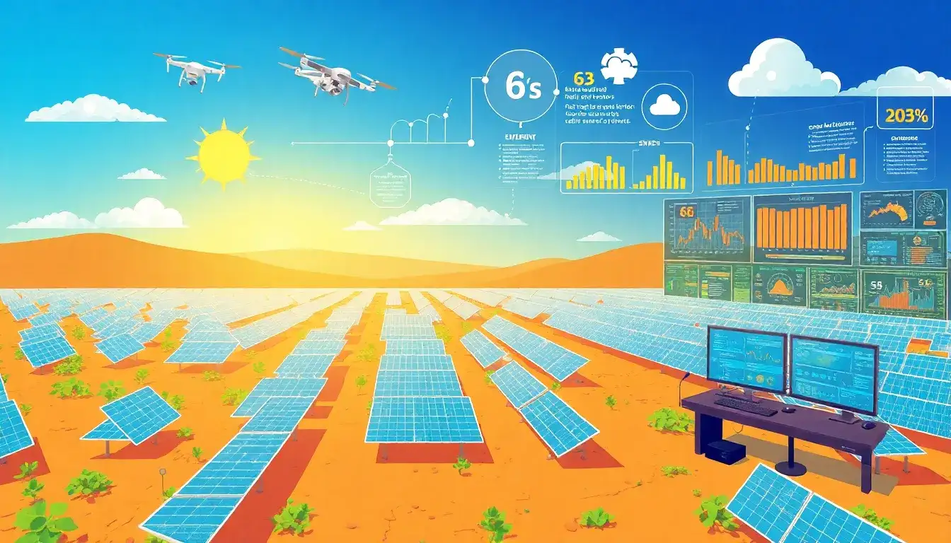 How does real-time data integration improve the efficiency of solar operations