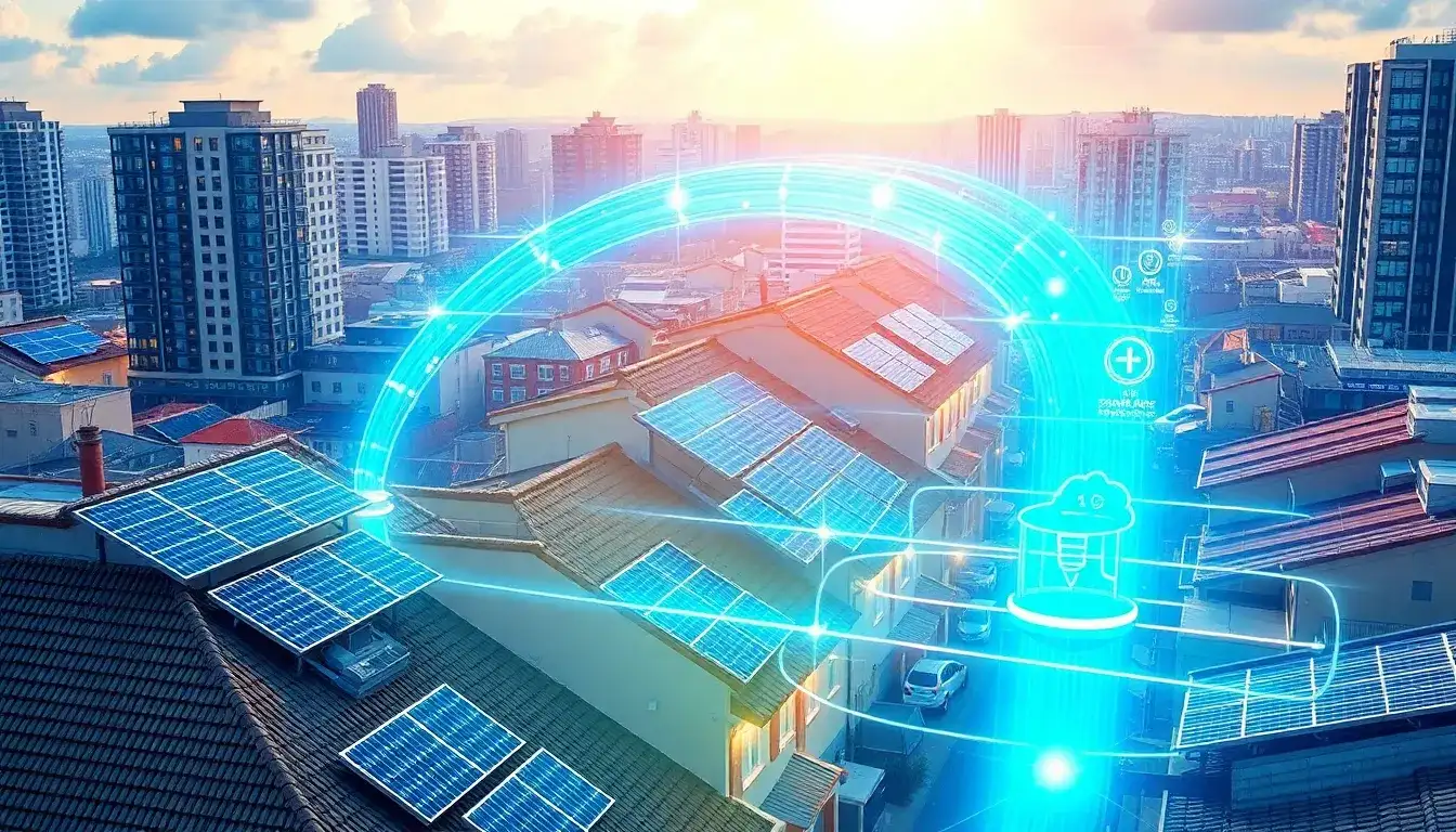 What role does real-time data play in optimizing energy distribution from solar panels