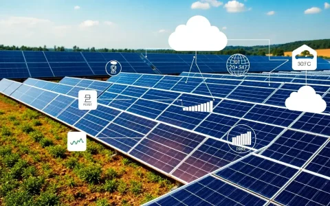 What specific technologies are used for real-time data collection in solar panels