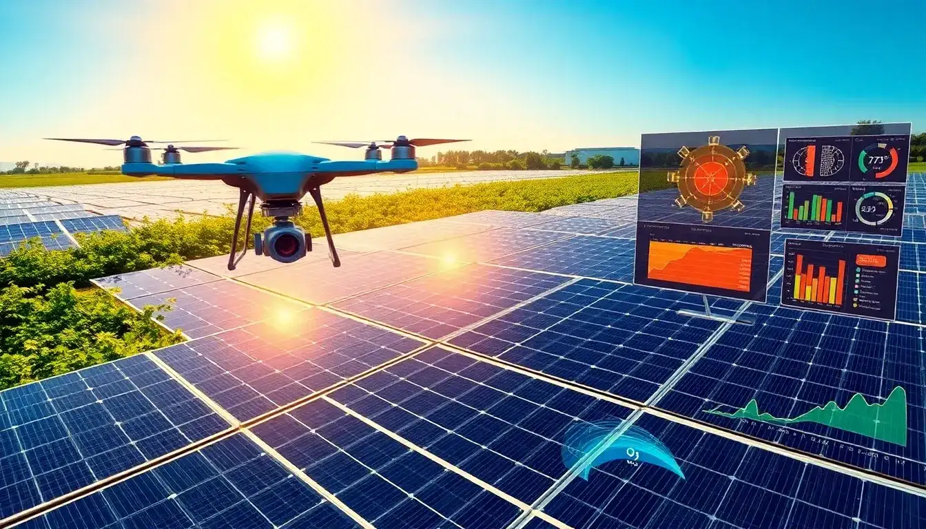 How does computer vision contribute to solar panel monitoring