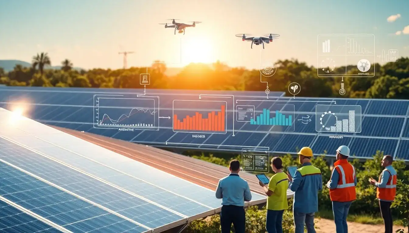 How does real-time data integration improve the efficiency of solar energy systems